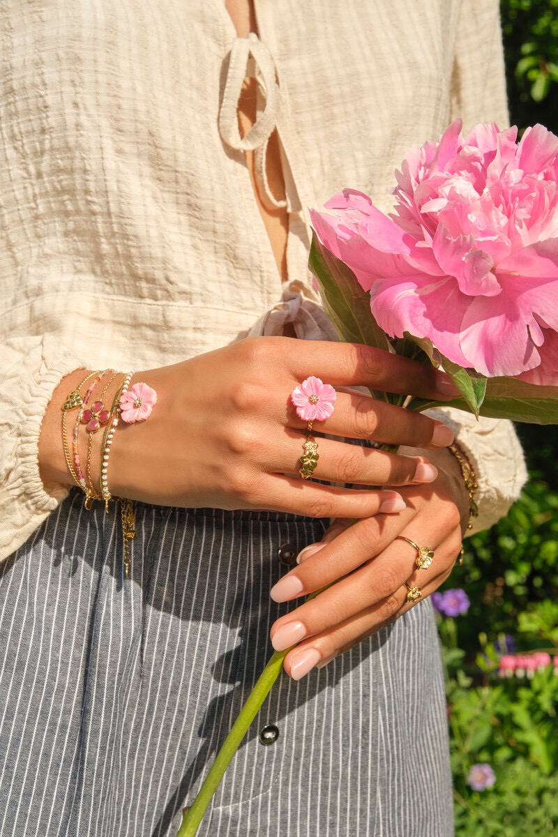 My Jewellery Botanical ring met drie bloemen