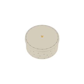 Zusss koekblik hartjes wit/antracietgrijs