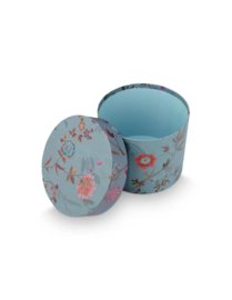 Pip Studio Blooming Tales Set/3 Box Round Blooming Tales Blue-Khaki