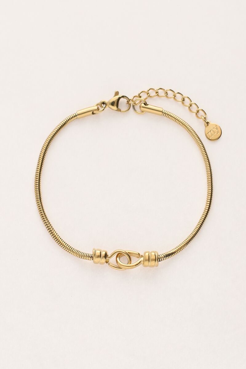 my jewellery Vintage armband connected goud