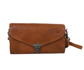 Bear Design Clutch/enveloptasje 'Pascalle' cognac