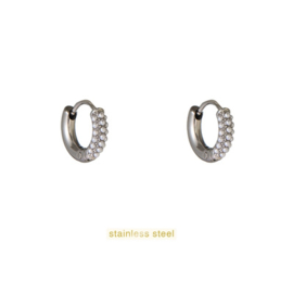 Go Dutch Label oorbellen Pearly Hoop zilver