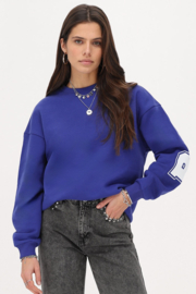 My jewellery Blauwe oversized sweater "Bonheur"