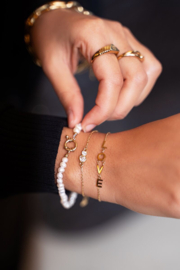 My Jewellery Zoetwaterparel kralen armband met slotje