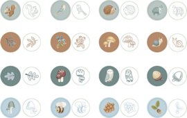 Little Dutch forest friends stempel set 16 stuks