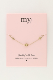 My jewellery armband met ruitjes goud