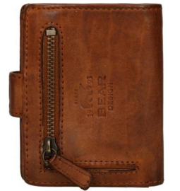 Bear Design portemonnee anti skim | cognac