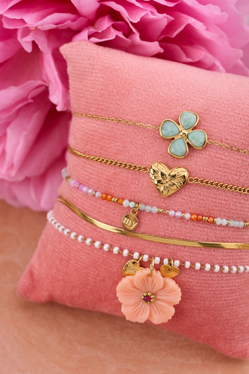 My Jewellery Botanical armband met bloemen hart