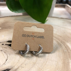 Go Dutch Label oorbellen | ringen goud met steentjes zwart