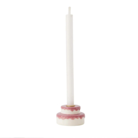 zusss kandelaar keramiek taart wit/roze