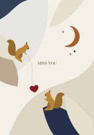 wenskaart Saskia Rasink | miss you