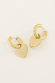 My jewellery oorbellen | goud candy couture big hearts