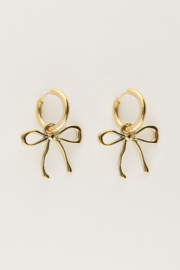 My Jewellery oorbellen met grote strik goud