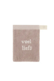 Zusss washandje |  veel liefs leem/off white