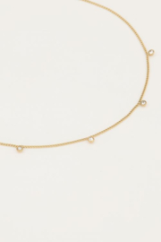 my jewellery ketting | Stras vijf steentjes goud