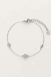 My jewellery armband met ruitjes zilver