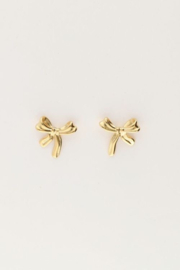 My Jewellery oorbellen studs grote strikjes goud