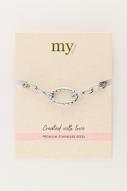 My jewellery armband ovaal zilver