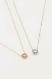 my jewellery ketting | Stras vierkant groot goud