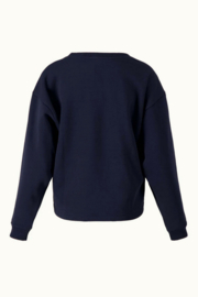 zusss sweater met broche navy