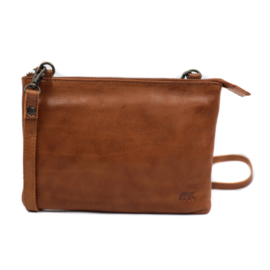 Bear Design | leren schoudertasje / crossbodytas "Sally" cognac