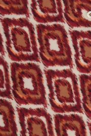 zusss blouse met ikat print zand/roodbruin
