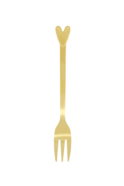 Zusss set van 4 vorkjes hartje goud