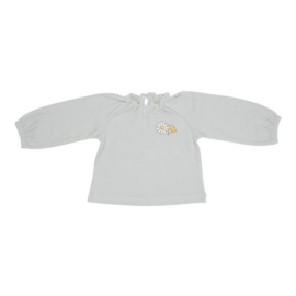 Little Dutch shirt lange mouw raglan | geborduurd bloemetje groen