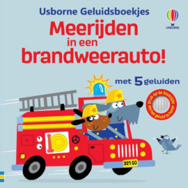 Boek meerijden in een brandweerauto | geluidenboekje karton