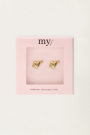 My jewellery oorbellen studs cupido hartje goud