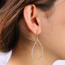 Go Dutch Label oorbellen Classic Drop - 14K + crystal