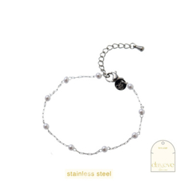Go Dutch Label armband essential pearl Bracelet zilver