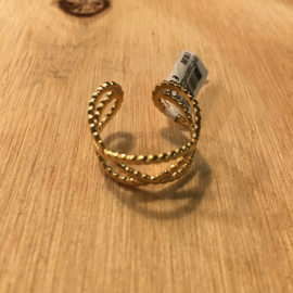 My Jewellery ring | verstelbare ring golvend goud.