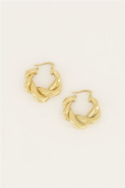 My Jewellery oorbellen | goud iconic oorringen gedraaid patroon