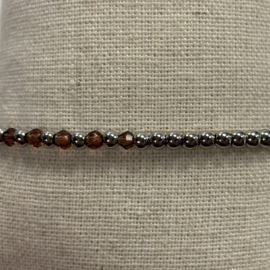 My jewellery stretch armband met kralen zilver