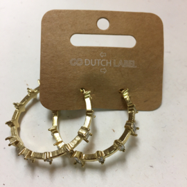 Go Dutch Label oorbellen | ringen steentjes goud.