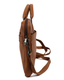 Bear design kleine laptoptas 'delphi' cognac