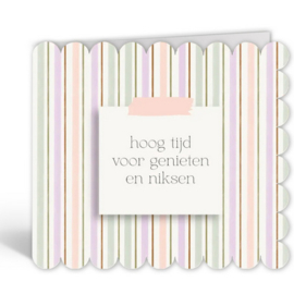 Studio Mie wenskaart geschulpt hoog tijd voor genieten en niksen