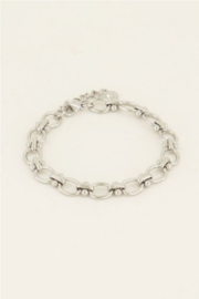My Jewellery armband | Armband met schakels en bolletjes zilver