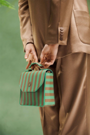 Pip Studio Frances Cross Body Bag Small Stripe Green