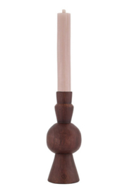 Zusss houten kandelaar met bolling | L walnoothout