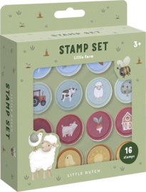 Little Dutch Little Farm stempel set 16 stuks