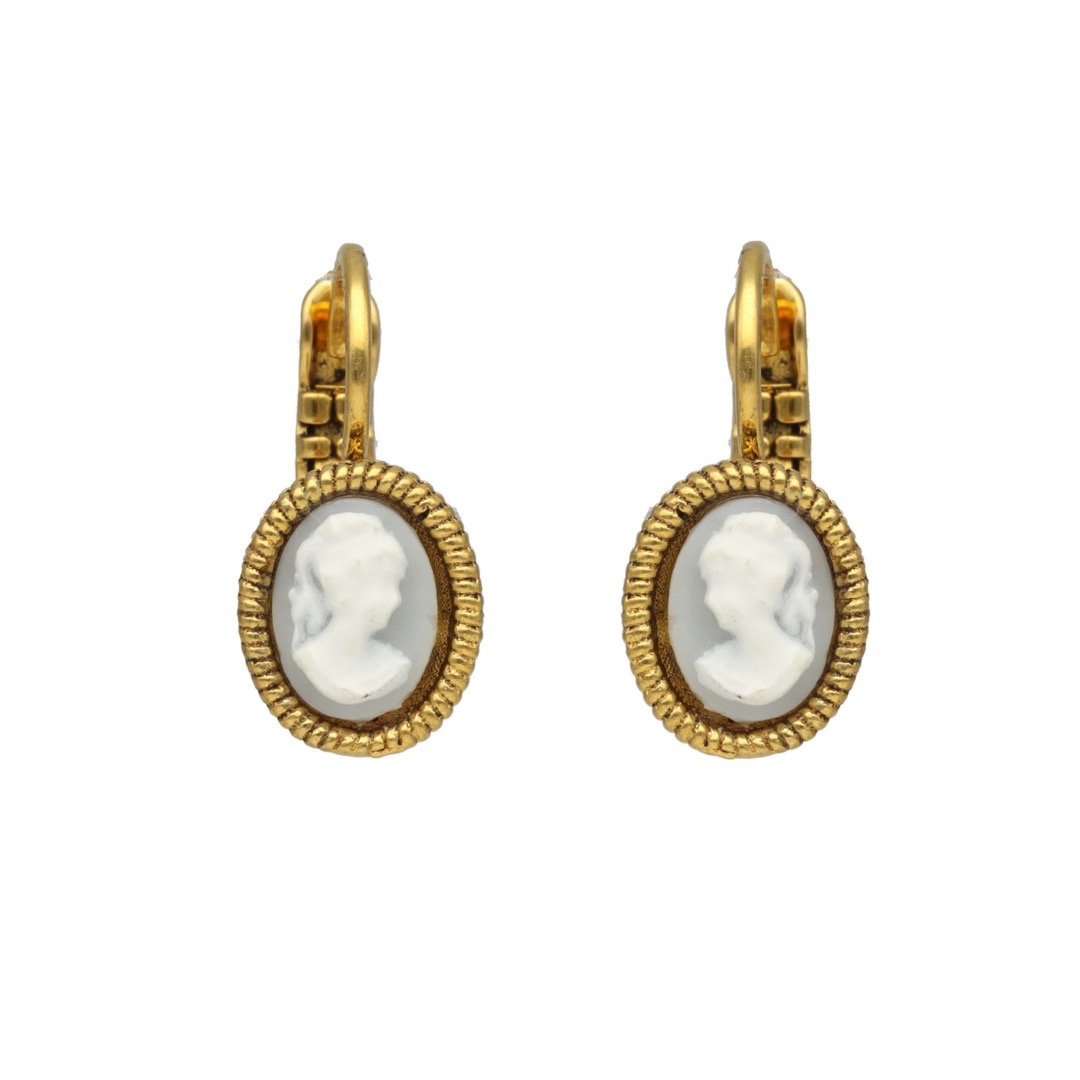 Camps & Camps oorbellen Cameo Blue