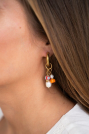 My Jewellery oorbellen | art oorringen met verschillende kralen zilver