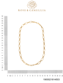 rose en camellia ketting grove schakel platte sluiting