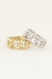 My Jewellery ring | Ring schakels & knoop zilver.