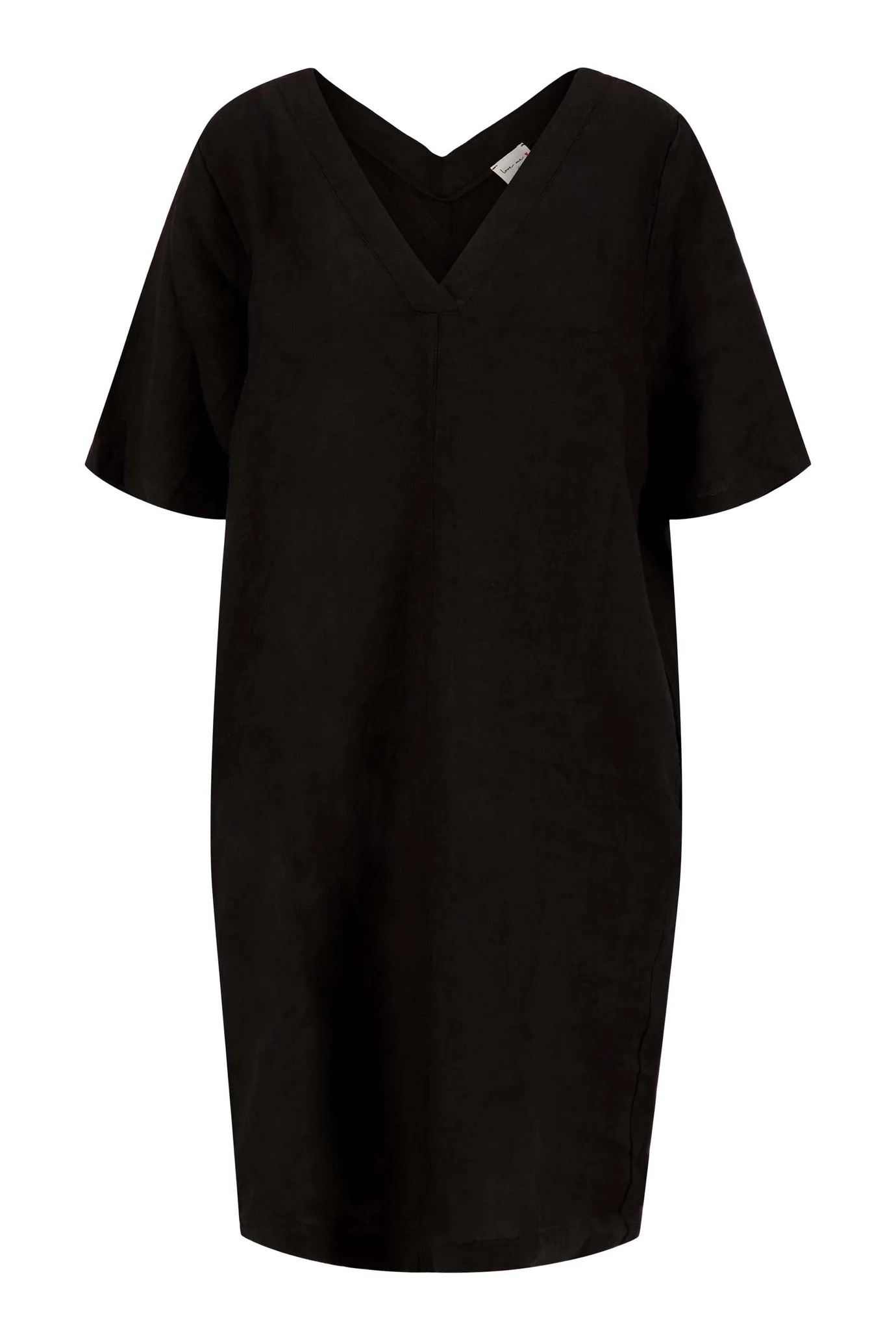 zusss linnen tuniek met v-hals zwart