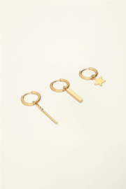 my jewellery oorbellen set | set van 3 oorringen met ster