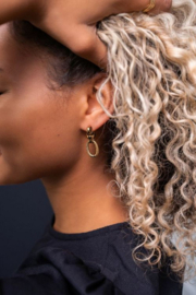 My Jewellery oorbellen | ovale oorbellen met structuur goud
