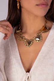 My Jewellery statement ketting met vijf hartjes zilver